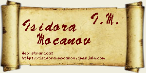 Isidora Mocanov vizit kartica